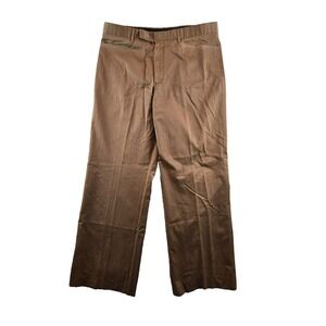 GENNY Maglia Baggy Nylon/Cotton Blend Wide Leg Trousers -‎ Brown Italy 24W Rare